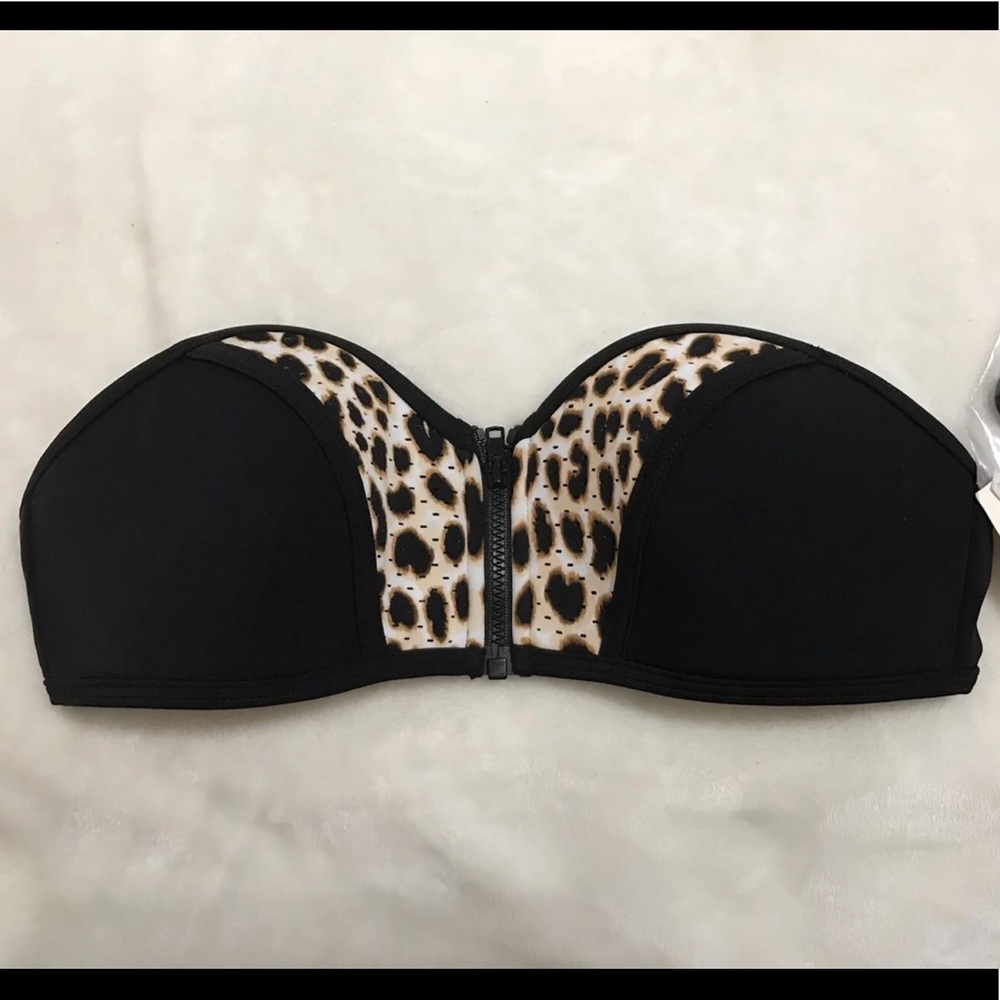 VS PINK Front Zip Up Bikini Top NWT